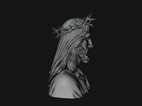 Christ Bust Statue Design 2 - 3D Print Model 3D Print Model