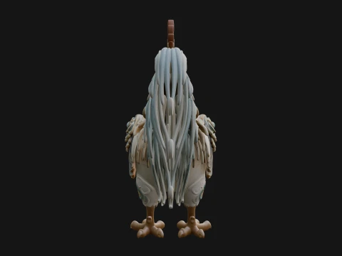 Ornate Rooster Statue Design 1 - 3D Print Model 3D Print Model