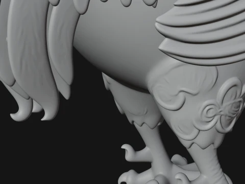 Ornate Rooster Statue Design 1 - 3D Print Model 3D Print Model