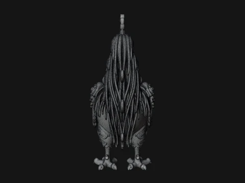 Ornate Rooster Statue Design 1 - 3D Print Model 3D Print Model