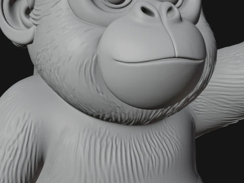Monkey on Pedestal Statue Design 1 - 3D Print Model 3D Print Model