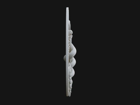 Caduceus Medical Wall Plaque Design 2 - 3D Print Model 3D Print Model