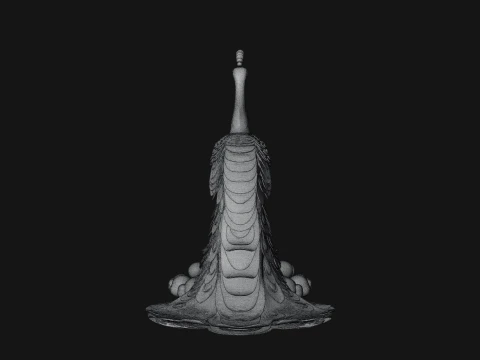 Peacock on Cloud Statue Design 2 - 3D Print Model 3D Print Model