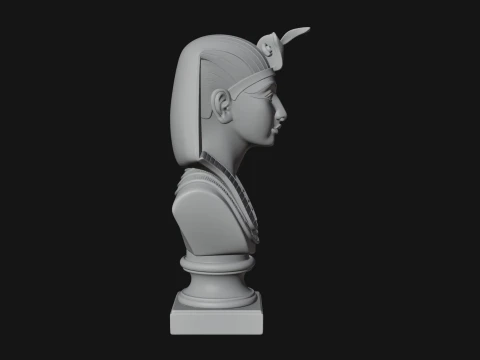 Pharaoh Nemes Bust Statue Design 1 - 3D Print Model 3D Print Model