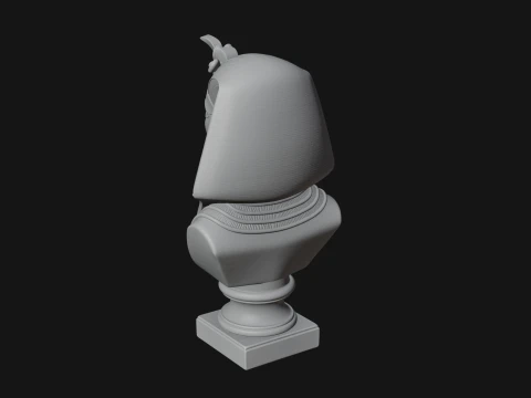 Pharaoh Nemes Bust Statue Design 1 - 3D Print Model 3D Print Model
