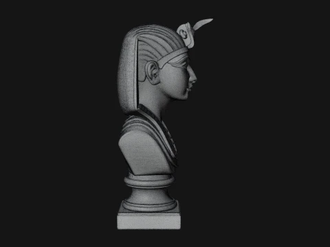 Pharaoh Nemes Bust Statue Design 1 - 3D Print Model 3D Print Model
