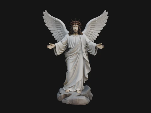 Winged Christ Statue Design 3 - 3D Print Model 3D Print Model