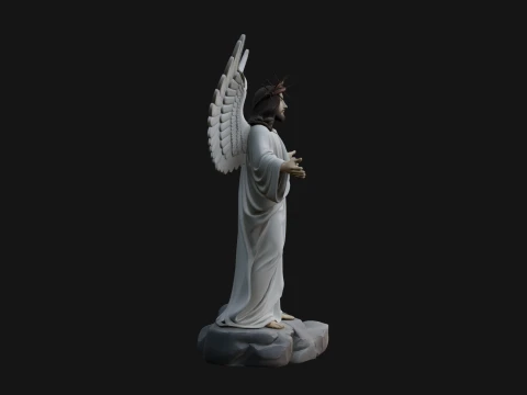 Winged Christ Statue Design 3 - 3D Print Model 3D Print Model