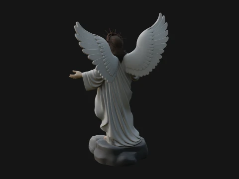 Winged Christ Statue Design 3 - 3D Print Model 3D Print Model