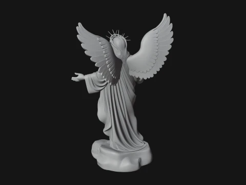 Winged Christ Statue Design 3 - 3D Print Model 3D Print Model