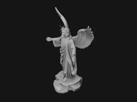 Winged Christ Statue Design 3 - 3D Print Model 3D Print Model