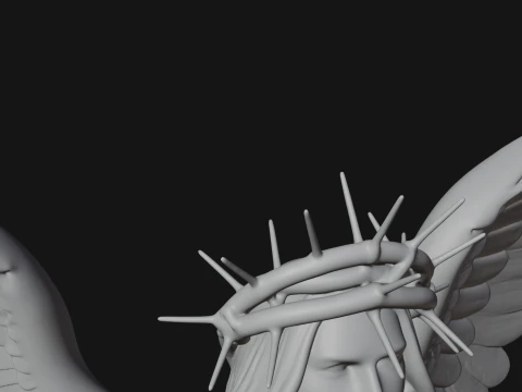 Winged Christ Statue Design 3 - 3D Print Model 3D Print Model