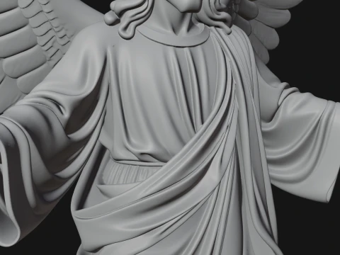 Winged Christ Statue Design 3 - 3D Print Model 3D Print Model