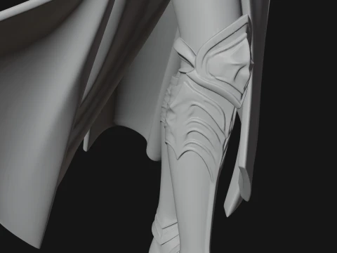 Chinese Swordswoman Statue Design 2 - 3D Print Model 3D Print Model