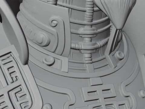 Steampunk Pirate Captain Bust Statue Design 1 - 3D Print Model 3D Print Model