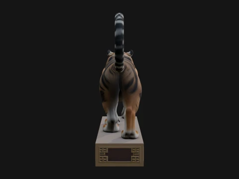 Standing Tiger Statue Design 2 - 3D Print Model 3D Print Model
