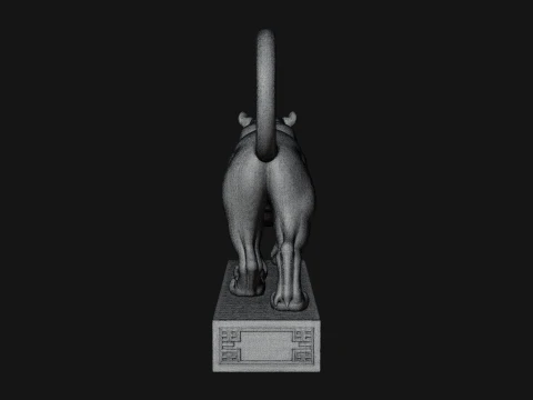 Standing Tiger Statue Design 2 - 3D Print Model 3D Print Model