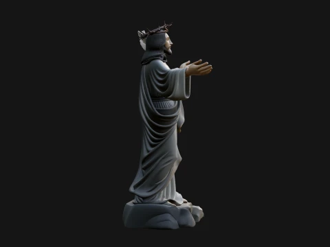 Winged Christ Statue Design 4 - 3D Print Model 3D Print Model