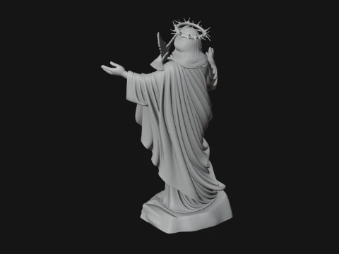 Winged Christ Statue Design 4 - 3D Print Model 3D Print Model