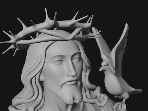 Winged Christ Statue Design 4 - 3D Print Model 3D Print Model