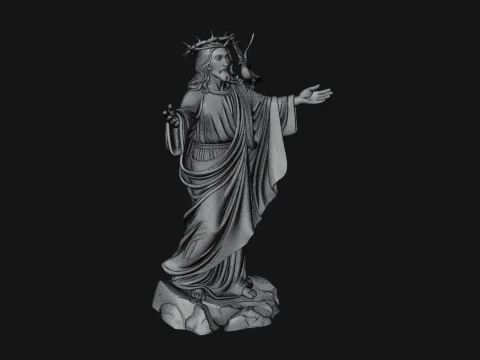 Winged Christ Statue Design 4 - 3D Print Model 3D Print Model