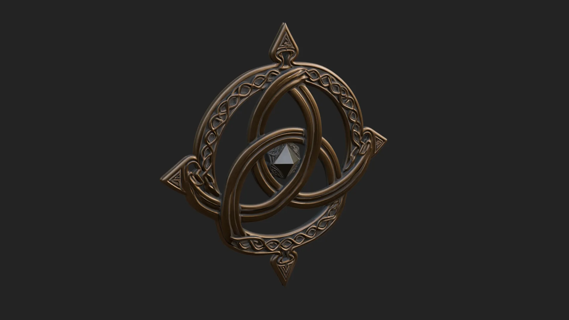 Celtic Trinity Knot Pendant Design 5 - 3D Print Model 3D Print Model .c4d .max .obj .3ds .fbx .stl .blend 
