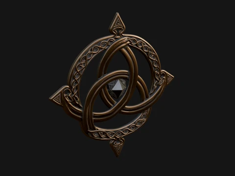 Celtic Trinity Knot Pendant Design 5 - 3D Print Model 3D Print Model