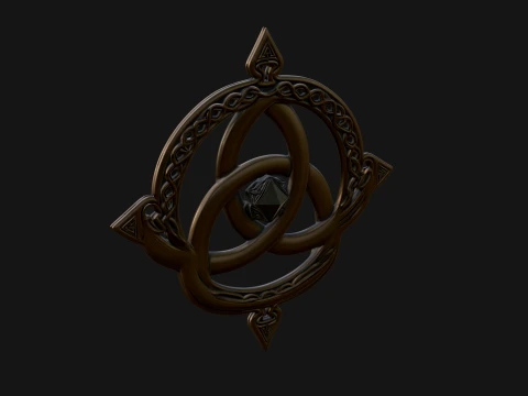 Celtic Trinity Knot Pendant Design 5 - 3D Print Model 3D Print Model