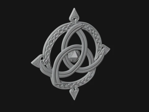 Celtic Trinity Knot Pendant Design 5 - 3D Print Model 3D Print Model