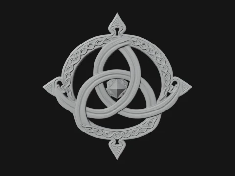 Celtic Trinity Knot Pendant Design 5 - 3D Print Model 3D Print Model
