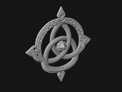 Celtic Trinity Knot Pendant Design 5 - 3D Print Model 3D Print Model