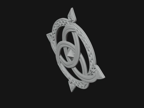 Celtic Trinity Knot Pendant Design 5 - 3D Print Model 3D Print Model