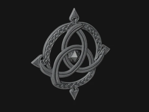 Celtic Trinity Knot Pendant Design 5 - 3D Print Model 3D Print Model