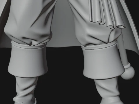 Skeleton Pirate Captain Statue Design 3 - 3D Print Model 3D Print Model