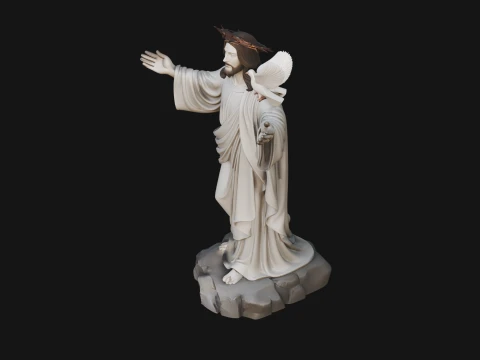 Winged Christ Statue Design 5 - 3D Print Model 3D Print Model