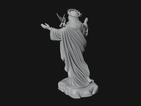 Winged Christ Statue Design 5 - 3D Print Model 3D Print Model