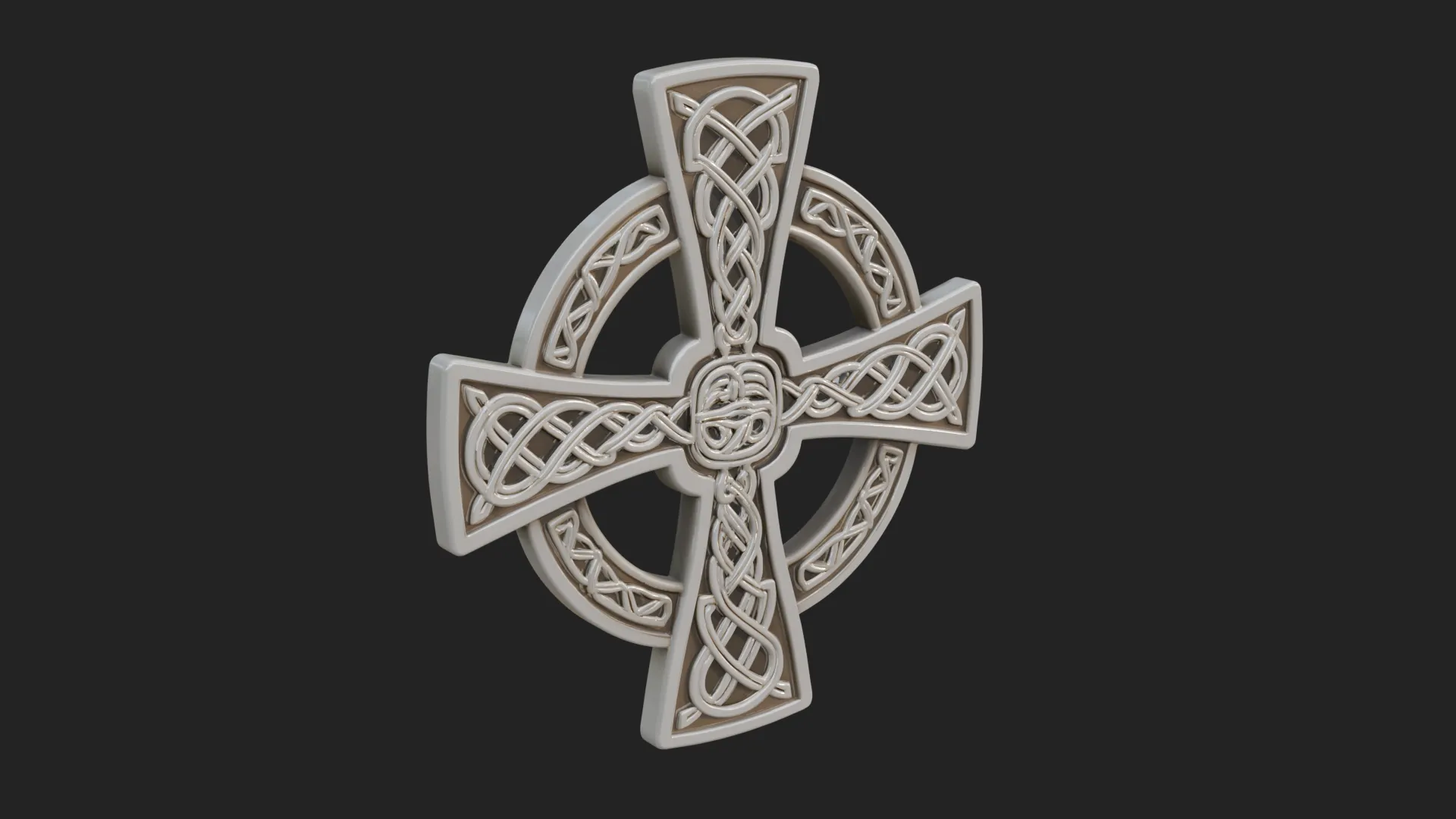 Celtic Cross Wall Plaque Design 1 - 3D Print Model 3D Print Model .c4d .max .obj .3ds .fbx .stl .blend 