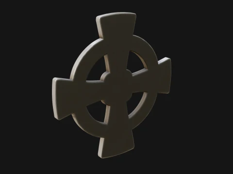 Celtic Cross Wall Plaque Design 1 - 3D Print Model 3D Print Model
