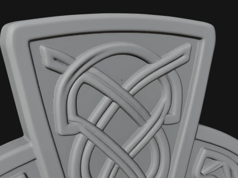 Celtic Cross Wall Plaque Design 1 - 3D Print Model 3D Print Model