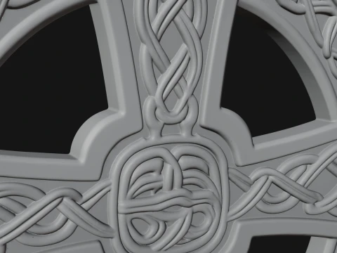 Celtic Cross Wall Plaque Design 1 - 3D Print Model 3D Print Model
