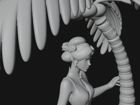 Hands Holding Palm Tree Statue Design 2 - 3D Print Model 3D Print Model