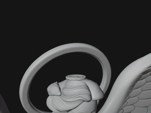 Winged Angel Woman Statue Design 2 - 3D Print Model 3D Print Model