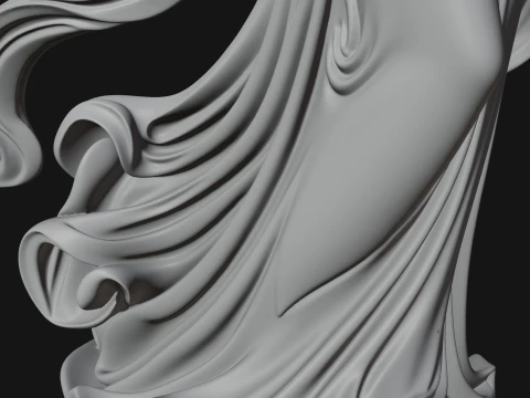 Winged Angel Woman Statue Design 2 - 3D Print Model 3D Print Model