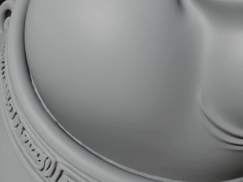 Pig on Pedestal Statue Design 1 - 3D Print Model 3D Print Model