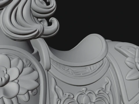 Floral Chibi Horse Statue Design 1 - 3D Print Model 3D Print Model