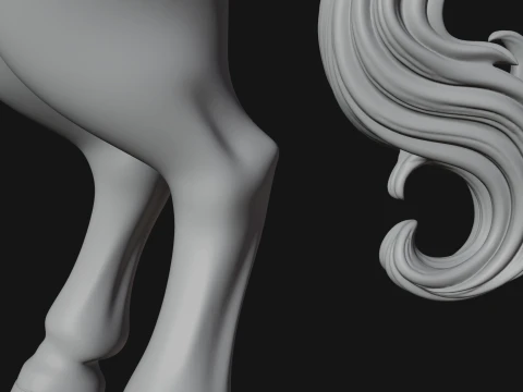 Floral Chibi Horse Statue Design 1 - 3D Print Model 3D Print Model