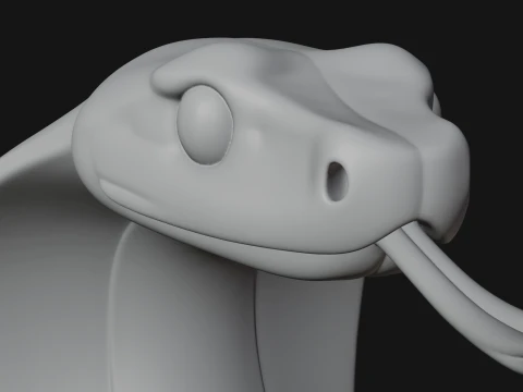 Cobra on Pedestal Statue Design 2 - 3D Print Model 3D Print Model