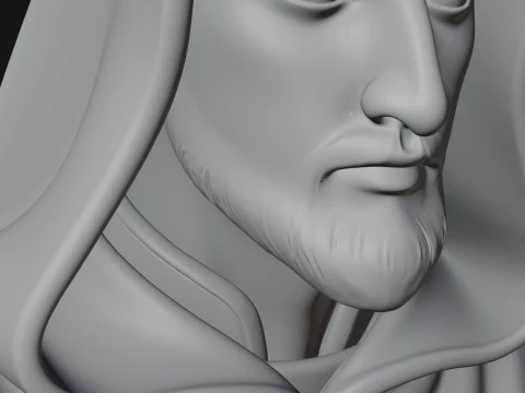 Hooded Monk Bust Statue Design 2 - 3D Print Model 3D Print Model