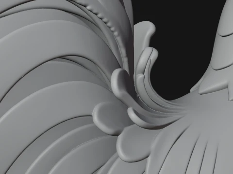 Ornate Rooster Statue Design 2 - 3D Print Model 3D Print Model
