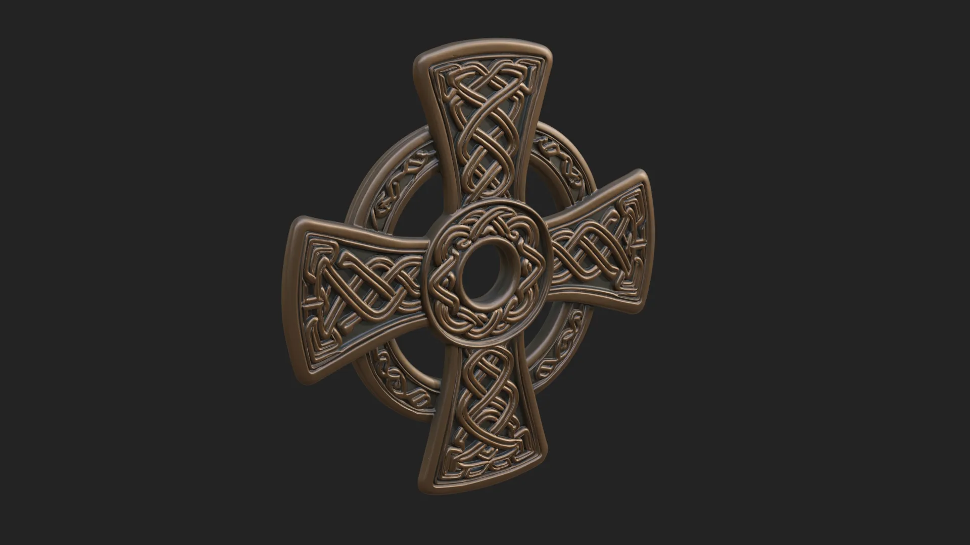 Celtic Cross Wall Plaque Design 2 - 3D Print Model 3D Print Model .c4d .max .obj .3ds .fbx .stl .blend 